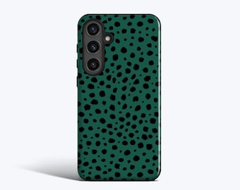 Do serii Galaxy S26, S25, S24, S23, S22, S21, S20, etui na telefon MagneticDots w kolorze zielonym, do Galaxy S26, S25, S24, S23, S22, S21, S20, magnetyczne