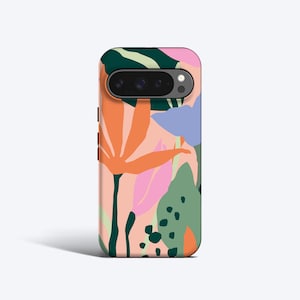 TROPISCHE BLUMEN Hülle | Für Pixel 9 Case, Pixel 7a Case, Pixel 6 Pro Case, Pixel 5 Case, Pixel 4A Case Weitere Modelle, Tropische Blätter