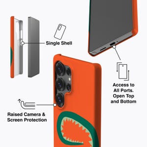 Crocodile Phone Case - For Galaxy S25 Plus, S24 Ultra, S23 fe, S22, S21, S20 fe Orange, Abstract, Poster image 6