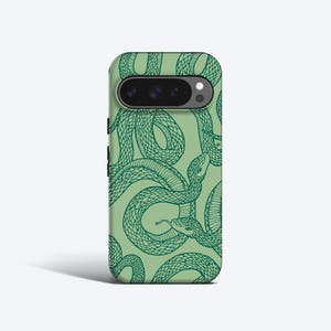 GREEN SNAKES CASE | For Pixel 9 Case, Pixel 8a Case Pixel 6 Pro Case, Pixel 5 Case, Pixel 7 Case, More Models, Snake Pattern, Trending