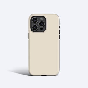 BLOCK COLOUR Vanilla | For iPhone 15 Pro Case, iPhone 16 Case, iPhone 12 Case, iPhone 14 Case, MagSafe, Light Beige Coloured Case
