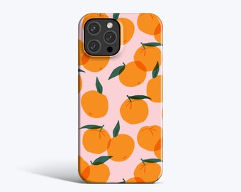 Étui de téléphone ORANGES | Pour étui iPhone 15, étui iPhone 14, étui iPhone 13 Pro, étui iPhone 11, iPhone 8, tous les modèles, étui de téléphone Pink Oranges