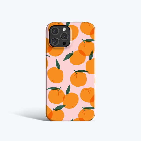 Étui de téléphone ORANGES | Pour étui iPhone 15, étui iPhone 14, étui iPhone 13 Pro, étui iPhone 11, iPhone 8, tous les modèles, étui de téléphone Pink Oranges