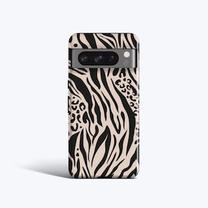 ZEBRA PRINT Phone Case | Monochrome Bold Animal Pattern, For Pixel 9 Pro xl, 9, 8a, 8 Pro, 7 Pro, 7a, 6 Pro, 6a, More Models