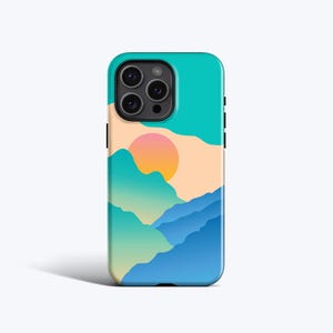 CAPRI SUNRISE Case | For iPhone 15 Pro Case, iPhone 12 Case, iPhone 11 Case, iPhone 13 Case, More Models, Abstract Scene, Summer