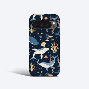 HUMPBACK WHALES Case | For Pixel 9 Pro Case, Pixel 8a Case, Pixel 7 Case, Pixel 6 Case, Pixel 5 Case, More Models, Sea Life, Coral Reef image 1
