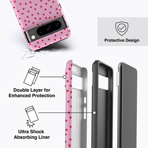 Red Hearts Phone Case - For all Pixel Models, Magnetic Option image 3