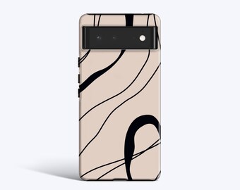 CAFE BOHO Hülle | Für Pixel 8 Case, Pixel 7 Case, Pixel 6 Pro Case, Pixel 5 Case, Weitere Modelle, Modern, Minimalistisch, Abstrakte Kunst, Boho