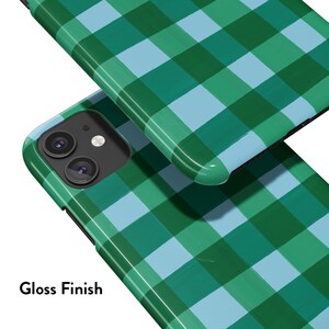 Rich Green Gingham Phone Case - For all Pixel Models, Magnetic Option image 5