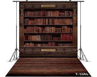 Library Backdrop Etsy