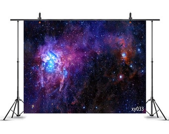 Galaxy 12x10 FT Vinyl Backdrop PhotographersColorful Nebula Spiral Design in Space Stardust Orbit Infinity Universe Print Background for Baby Birthday Party Wedding Graduation Home Decoration
