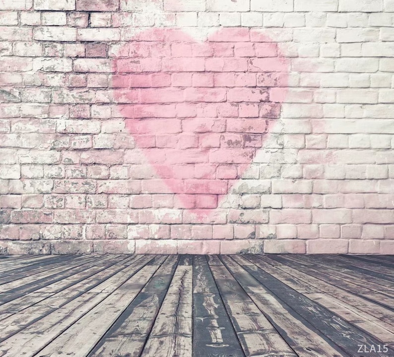 Valentine S Day Love Pink Heart Photography Backdrop Wooden Floor Brick Wall Children Kids Baby Shower Background Photo Studio Props Party Supplies Paper Party Supplies Jewellerymilad Com