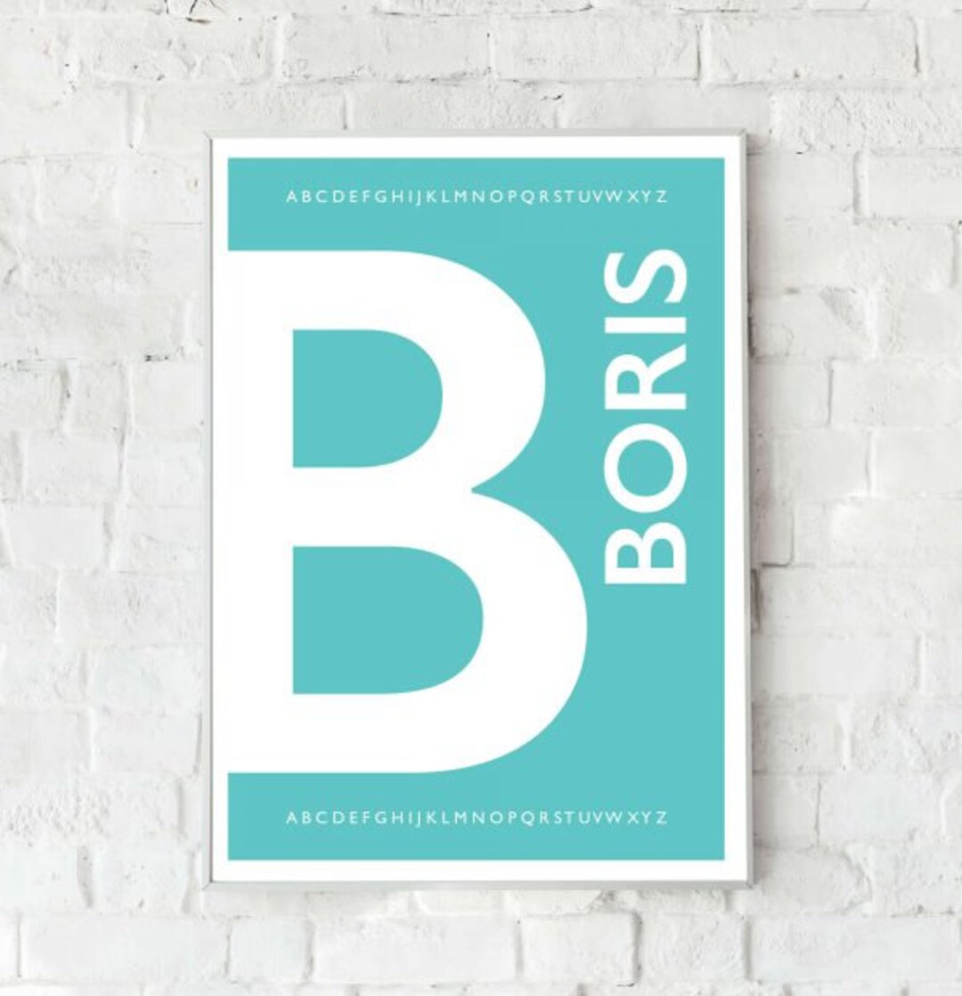 Geboorteposter Letter Babykamer Etsy