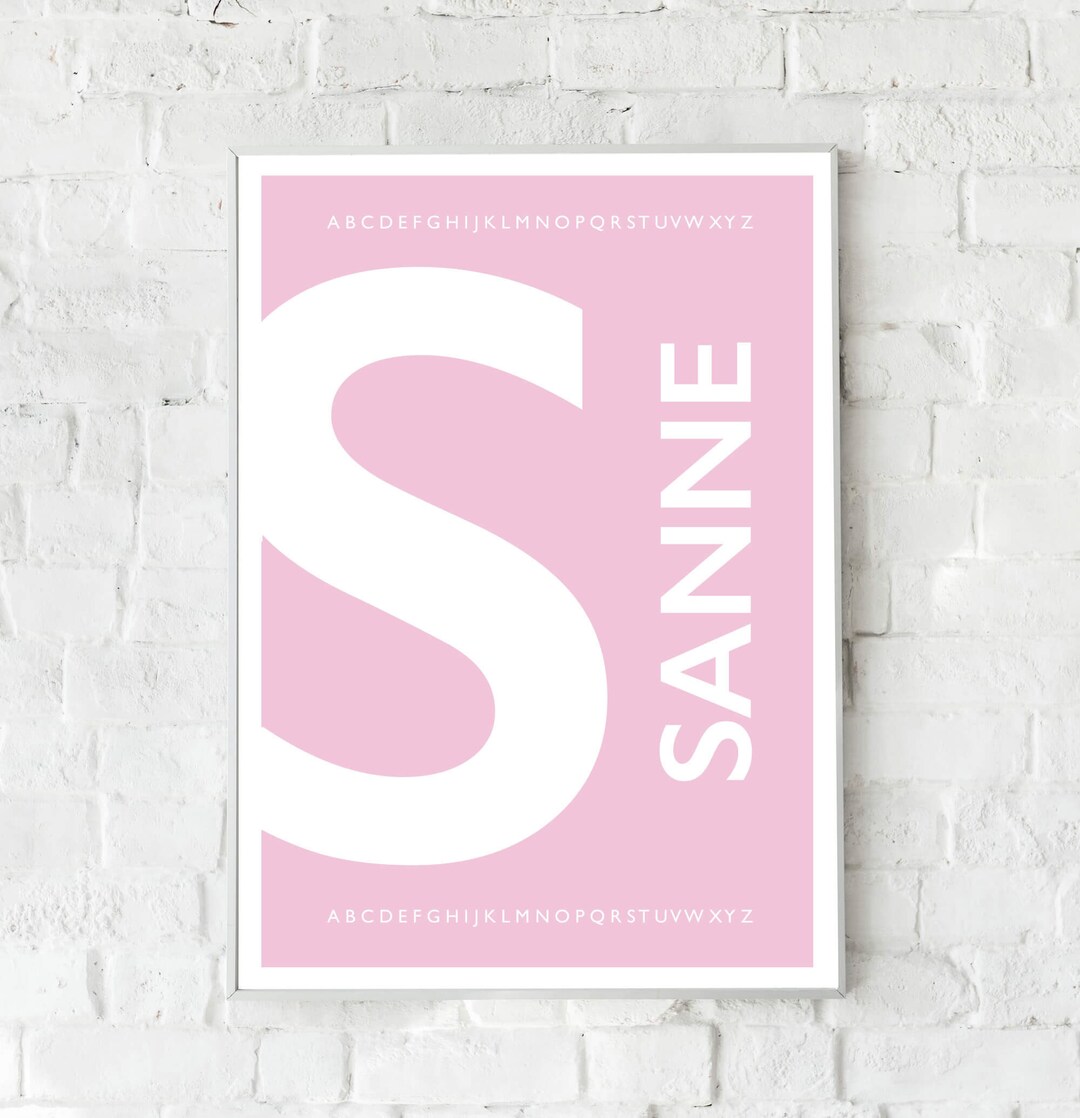 Geboorteposter Letter Babykamer Etsy