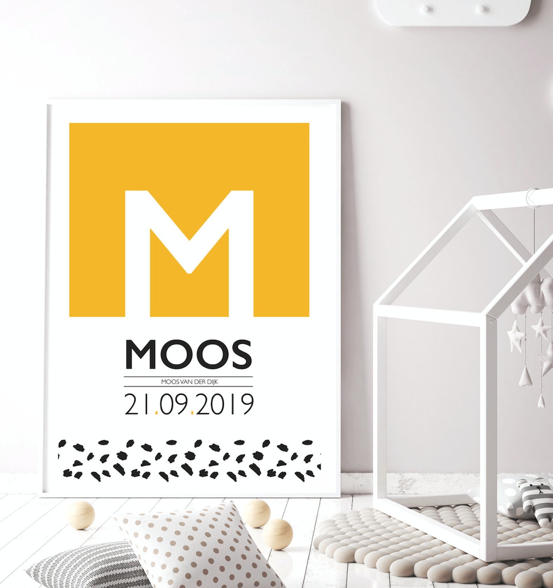 Geboorteposter Letter Voor De Babykamer Etsy