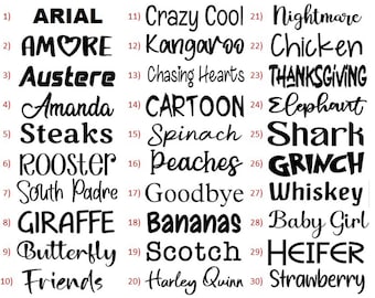 Custom vinyl lettering, custom decals