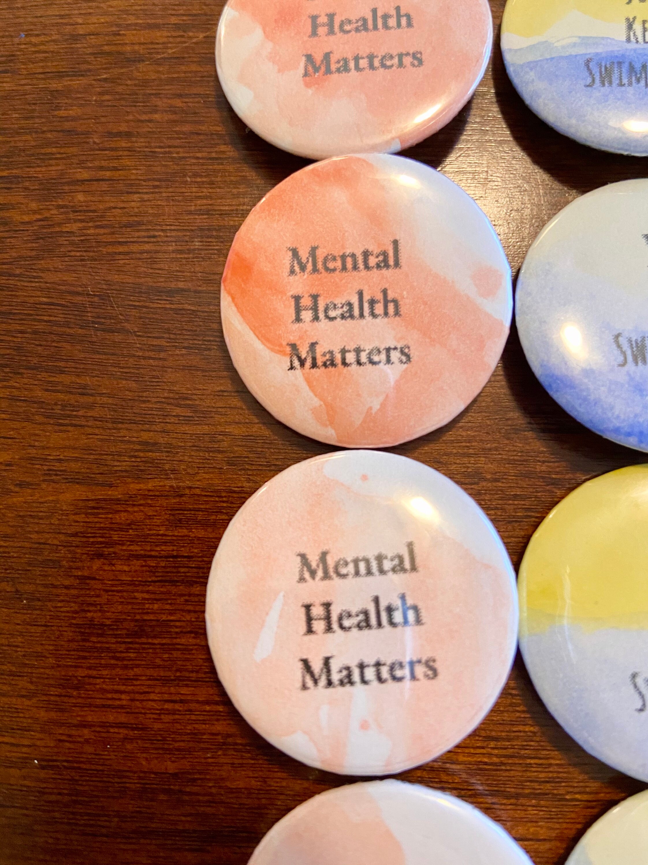 Mental Health Matters Orange and White Hand Painted Etsy