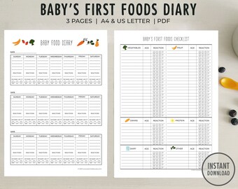 baby solid food tracker