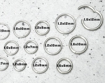 Silver Piercing Ring Surgical Steel - 1A/02