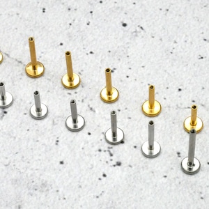 Interchangeable rods for Labret / Medusa / Tragus / Helix surgical steel internal thread 1B/11 image 6