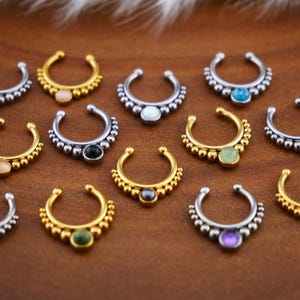 Fake piercing septum surgical steel - 1G/12