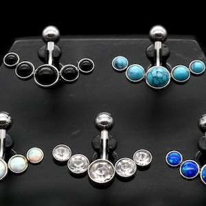 Piercing do pępka ze stali chirurgicznej - 1 M/16