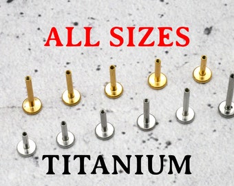 Utbytbara stänger för labret / medusa / tragus / helix TITAN med invändig gänga - 1B/12