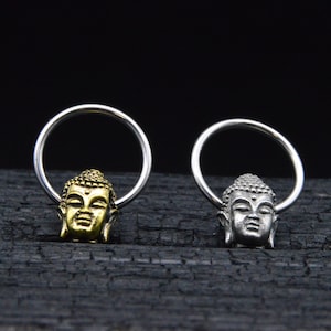 Earring Ball Closed Ring - Buddha - 1K/02