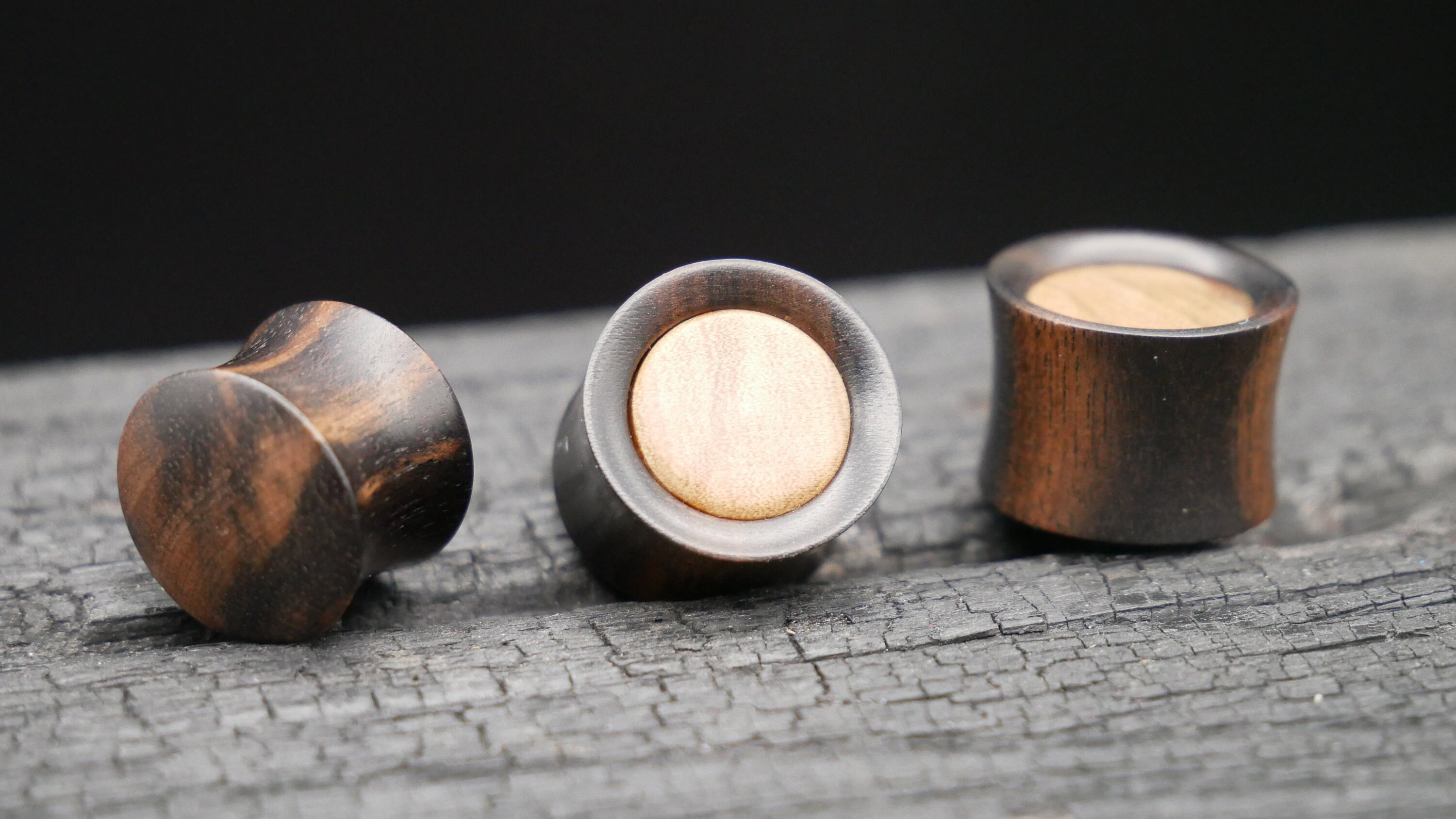 1x Plug Arang & Olive Wood 14 mm - F1
