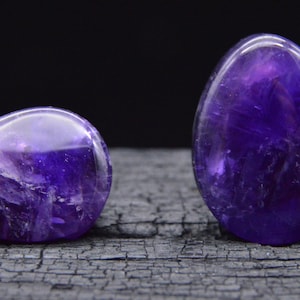 1x Plug Amethyst Teardrop - J2