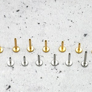 Interchangeable rods for Labret / Medusa / Tragus / Helix surgical steel internal thread 1B/11 image 9