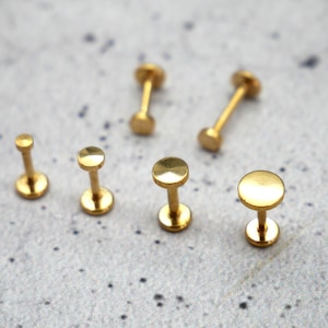 Gold Piercing/Labret/Medusa Surgical Steel - 1C/11