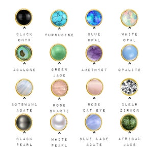 Pair of stud earrings with gemstone 1L/06 image 3