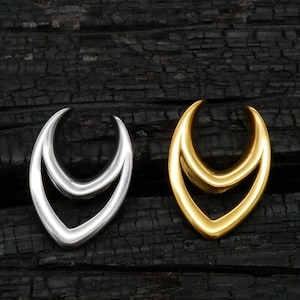 1x Saddle Tunnel Gold Silver 8-16 mm - K4