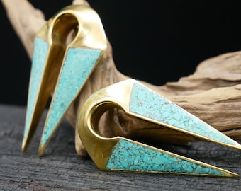 Ear weight with turquoise 6 mm - AA-4