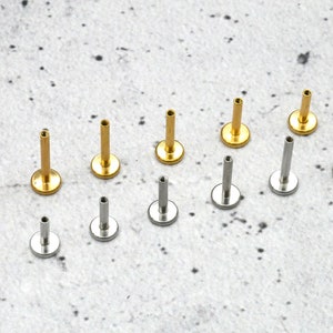 Interchangeable rods for Labret / Medusa / Tragus / Helix surgical steel internal thread 1B/11 image 8