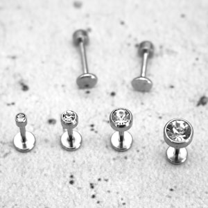 シルバーピアス/ラブレット/メドゥーサ サージカルスチール - 1C/18