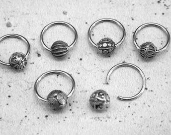 Earrings Ball Closed Ring - BCR2
