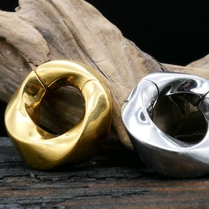 Pair of Ear Weights Gold Silver 6 mm - EE-2
