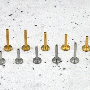 Interchangeable rods for Labret / Medusa / Tragus / Helix surgical steel internal thread 1B/11 image 4