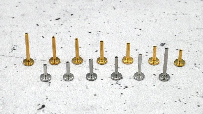 Interchangeable rods for Labret / Medusa / Tragus / Helix surgical steel internal thread 1B/11 image 4