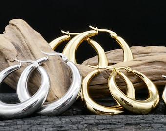 Earrings hoop earrings in gold and silver - EE-4