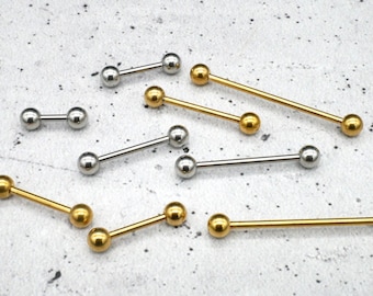 Piercing Industrial Barbell made of surgical steel 6-42 mm - 1N/14