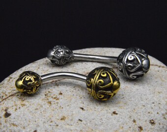 Belly button piercing 316L steel - 1 M/10