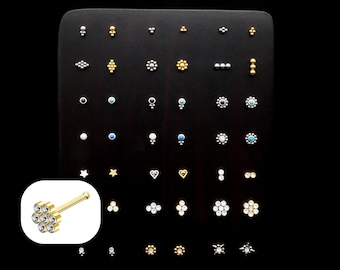 Nose stud surgical steel gold silver - 1G/01