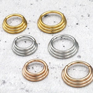 Anillo de perforación para tabique, hélix, daith, tragus, 1 g/14