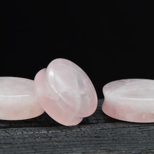 1x rose quartz plug - J1