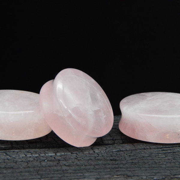 1x plug made of rose quartz - J1