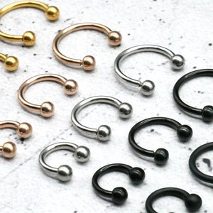 Piercing/Fer à Cheval Barre Circulaire Acier Chirurgical - 1A/19
