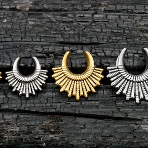 1x Saddle Tunnel Gold Silver 8-19 mm - K3